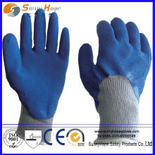 Interlock forrado Crinkle Finish latex coatd working Glove